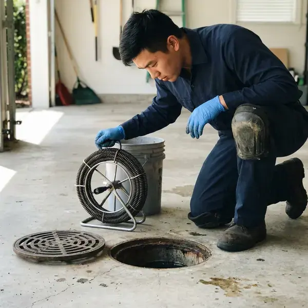HDF Plumbing technician providing drain services in Brandon, FL