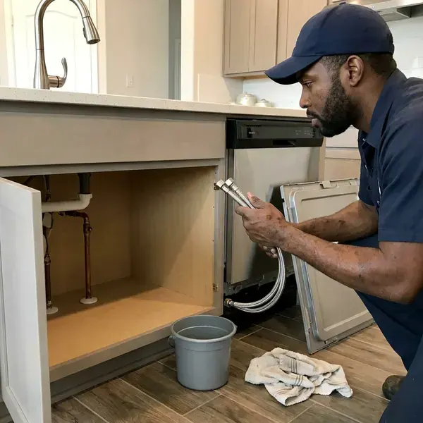 HDF Plumbing technician providing kitchen plumbing in Brandon, FL
