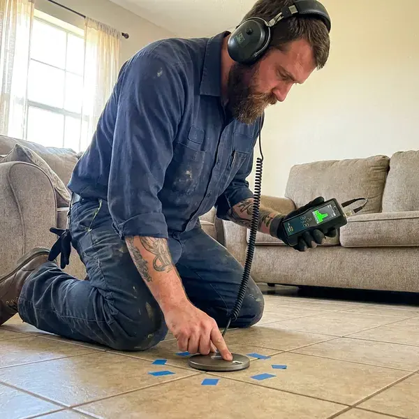 HDF Plumbing technician providing slab leak detection in Jacksonville, FL