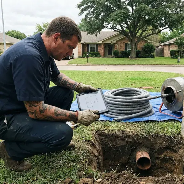 HDF Plumbing technician providing trenchless pipe repair in Miramar, FL